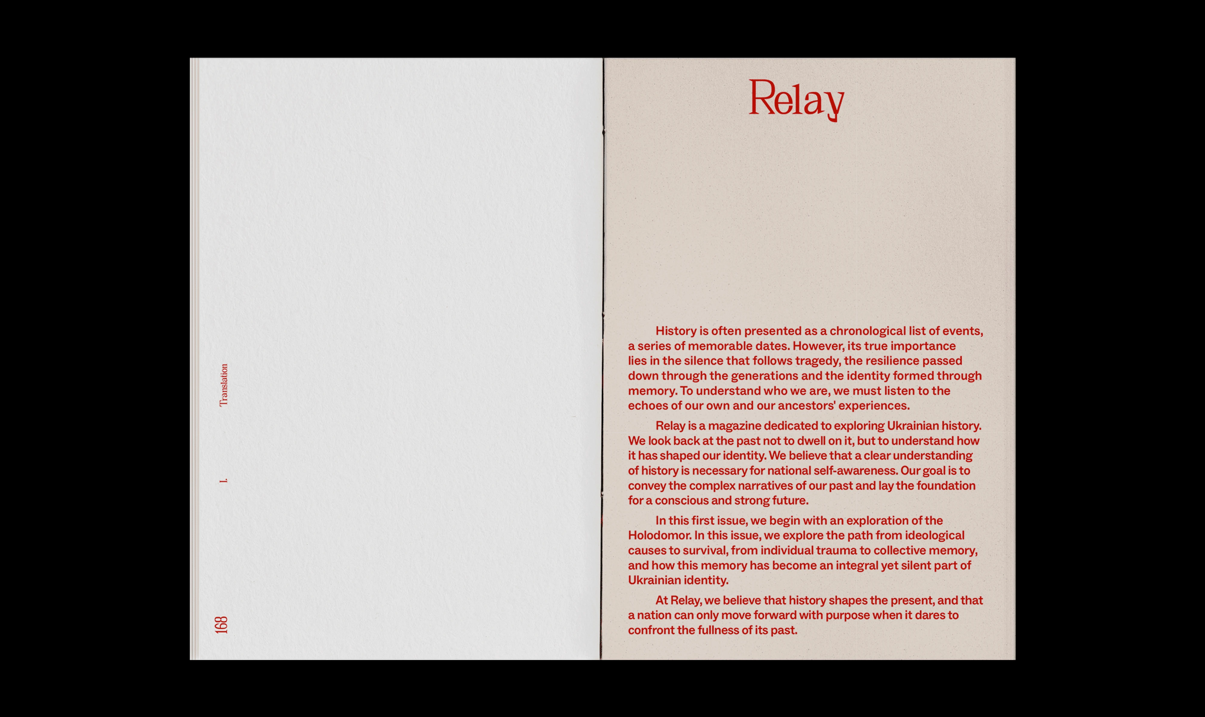 Relay editorial spread